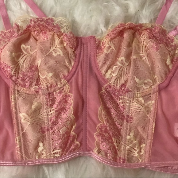 LUXE 5 Star Fave Princess Bustier Corset Lace Cami Crop Top Med - Picture 7 of 11